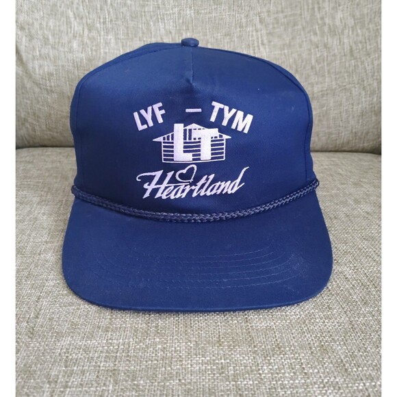 LYF TYM Heartland Hat Cap Snap Back Blue Trucker Mens Work Wear Play Outdoors OS - Picture 1 of 16